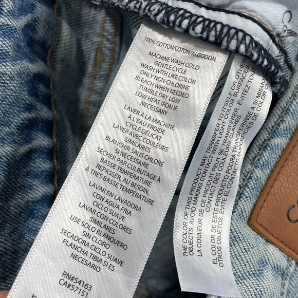 Calvin Klein Jeans High Rise Shorts Raw Hem - Picture 5 of 8